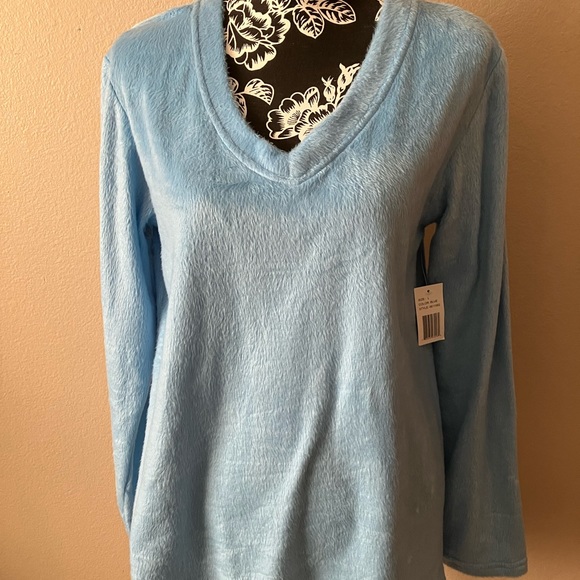 NWT MOUNTAIN PEAK LG LIGHT BLUE V NECK COZY TOP - Picture 7 of 7